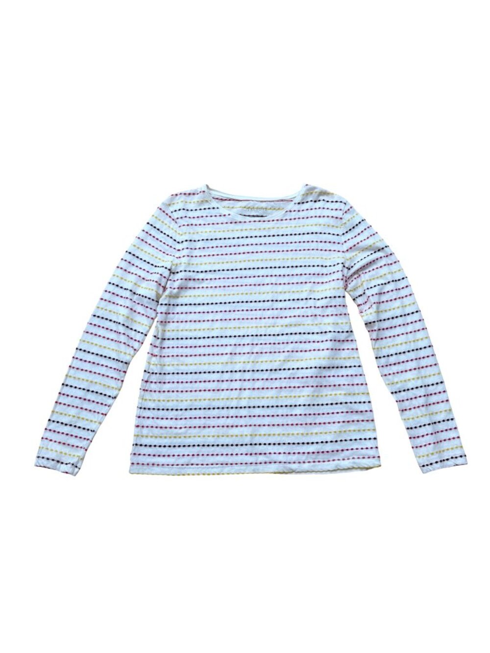 Talbots Women's Long Sleeve Top S Multicolor Striped Cotton Knit Shirt Pullover